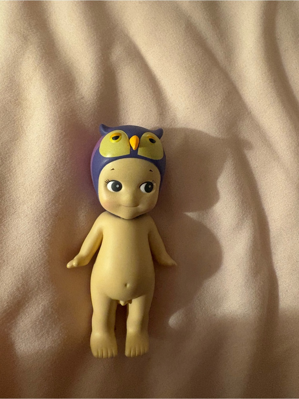 Cute Baby Doll Figure with Purple Owl Hat - Playtime Toy